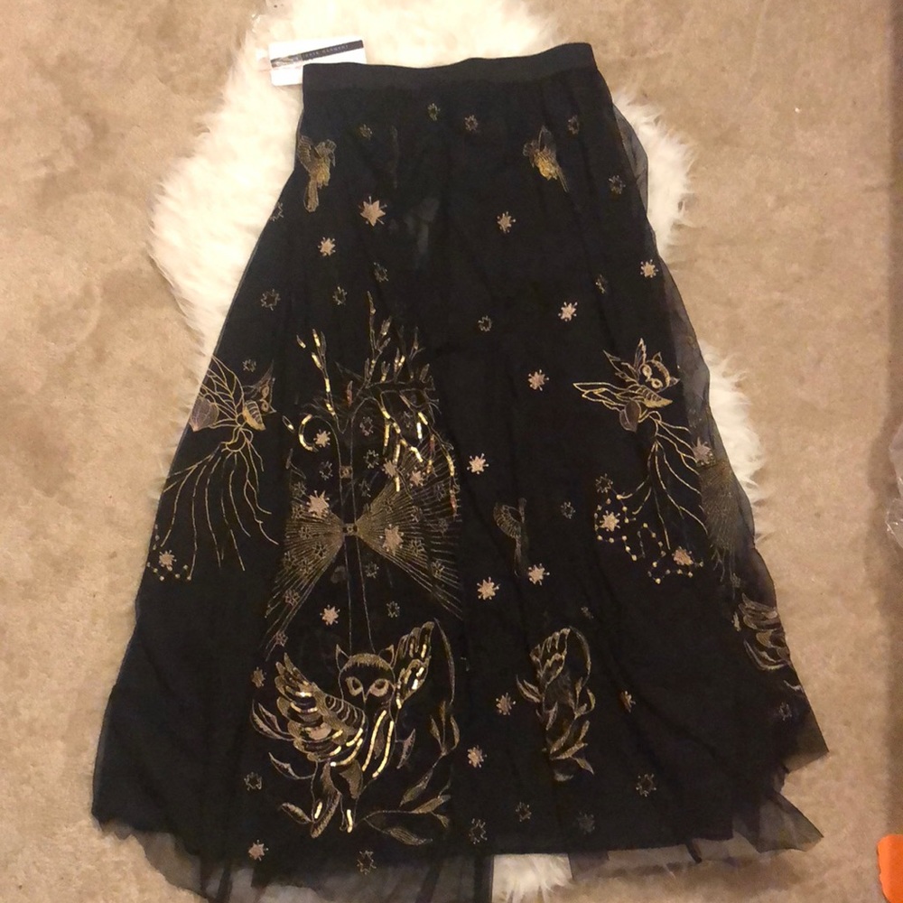 Hurry Last One 🎉Black Gold Sequin midi skirt